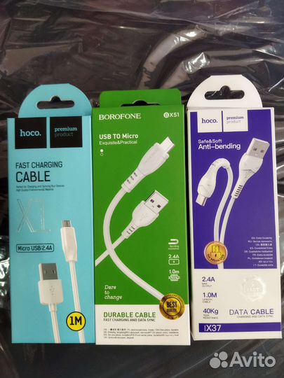 Новый кабель microusb/Lightning/Type-C