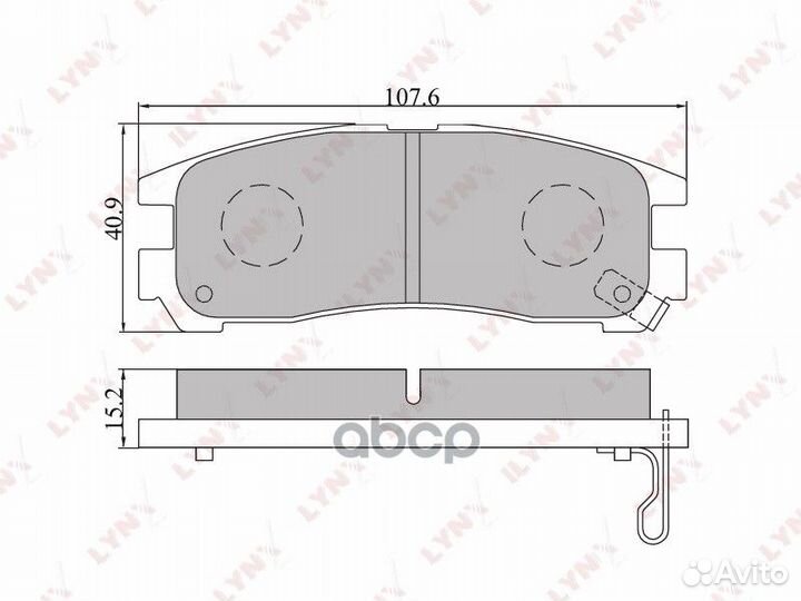 Колодки тормозные дисковые зад mitsubishi P