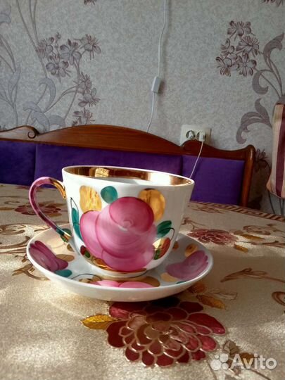 Чашка с блюдцем дулево