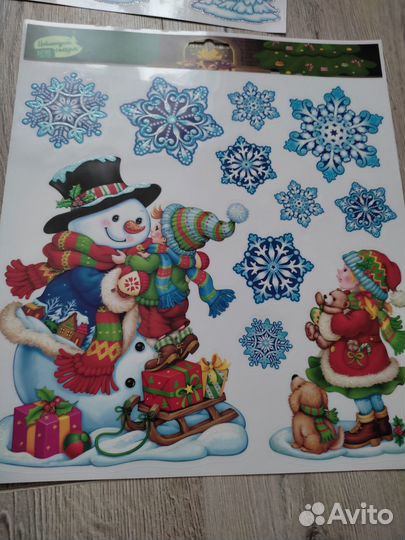 Новогодние интерьерные наклейки