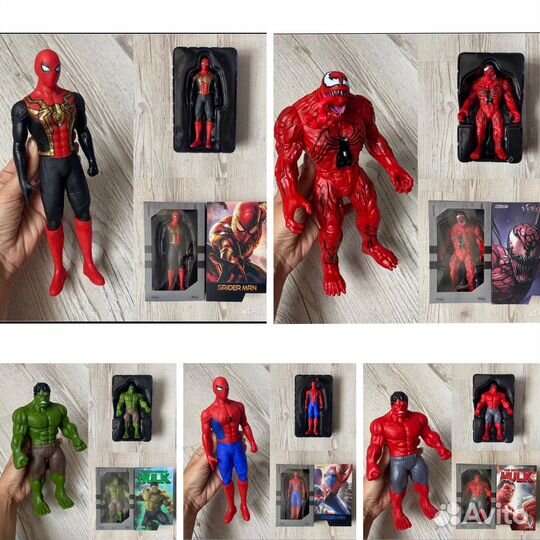 Человек Паук / Халк / Веном 23-42 см / Нёрф Амери