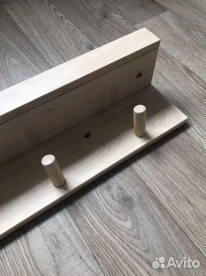 Полка вешалка IKEA деревянная с крючками