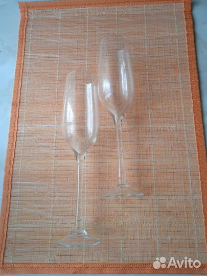 Бокалы. Шампанское/вино.Тонкое советское стекло