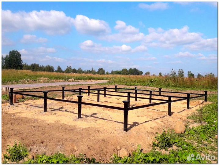 Фундамент свайный-винтовой под ключ