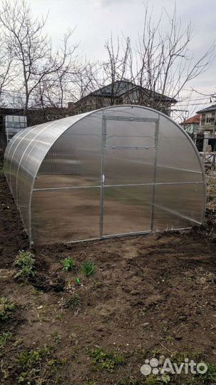 Теплица усиленная поликарбонат грядки, рассрочка