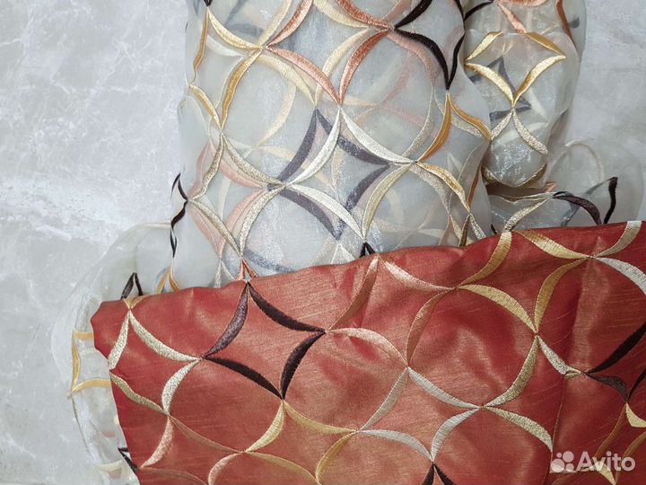 Комплект портьеры и тюль