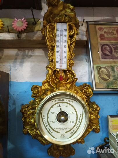 Настенная статуэтка, барометр СССР