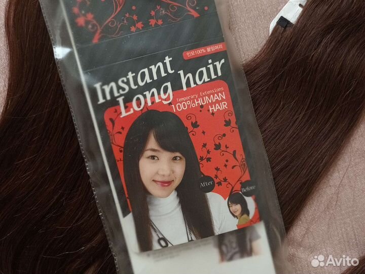 Волосы натуральные на заколках 60-62 см