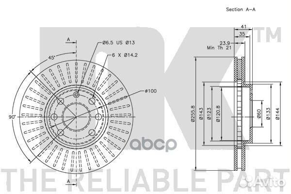 Тормозной диск 203629 Nk