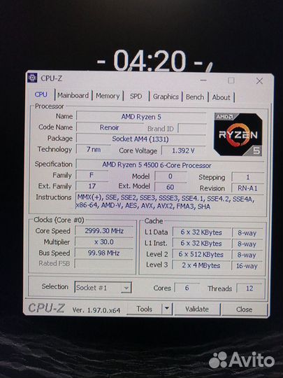 Процессор Ryzen 5 4500