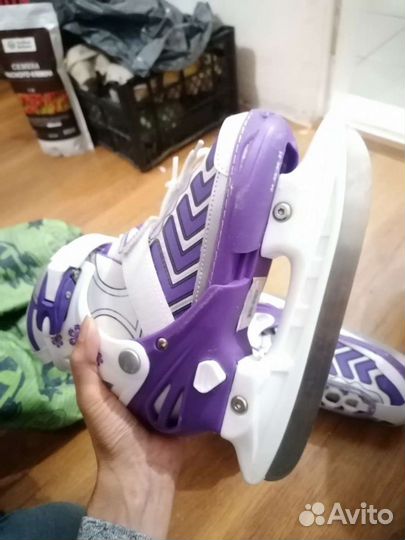 Коньки ледовые детские раздвижные TimeJamp