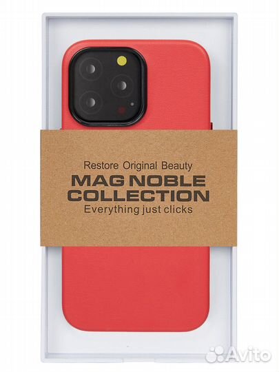 Чехол MagSafe iPhone 14 Pro Mag Noble-Красный