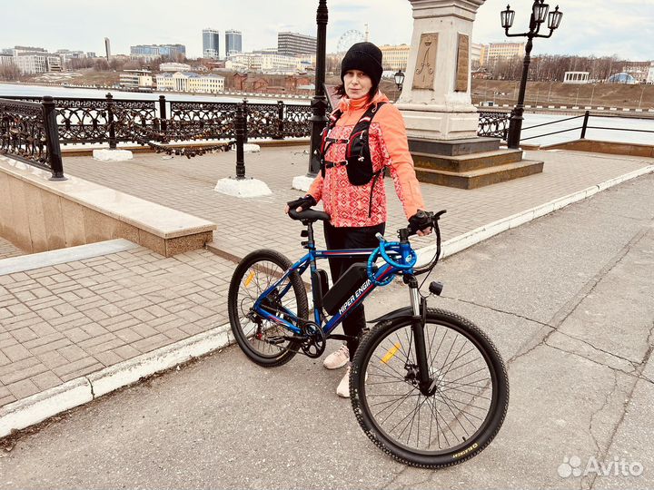 Электровелосипед hiper Engine B54 синий