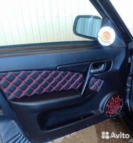 Карты дверей 2110-2112 люкс с вставками из кожи