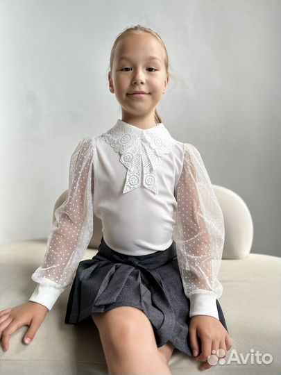 Блузка для девочек школьная