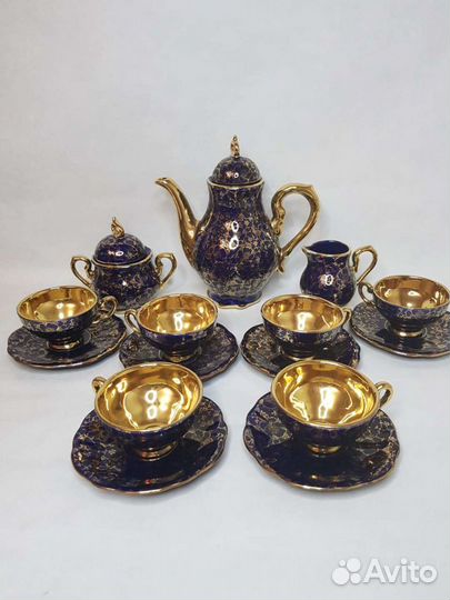 Кофейный кобальтовый сервиз