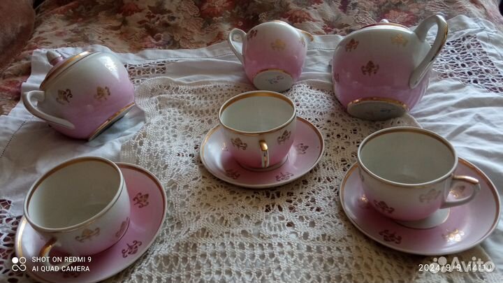 Чайный сервиз Вербилки фарфор СССР