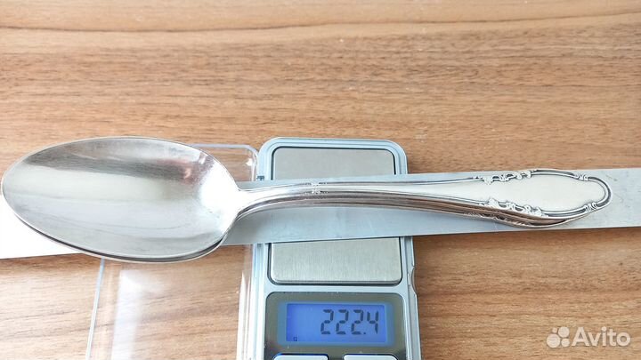 Серебряные столовые ложки, 875 и 84 (царская) проб