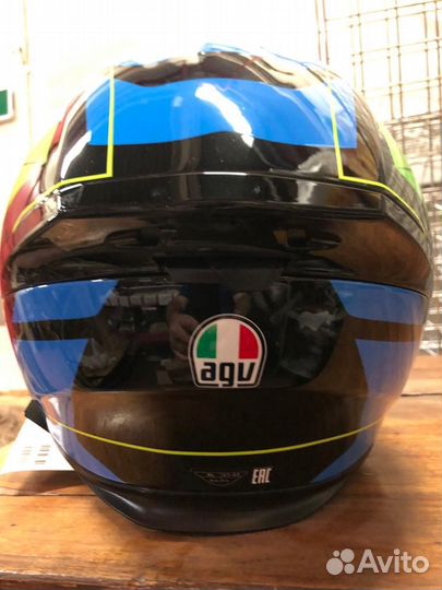 Шлем AGV K5 S Черно-Синий-Желтый размер XL