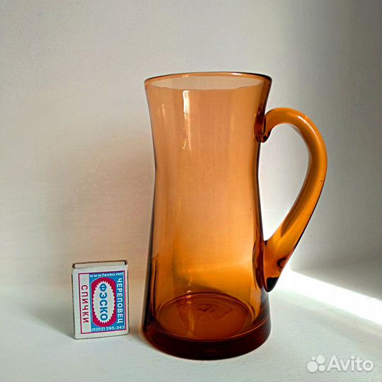 Цветное и гутное стекло. Чехия. Вазочка. Кружка