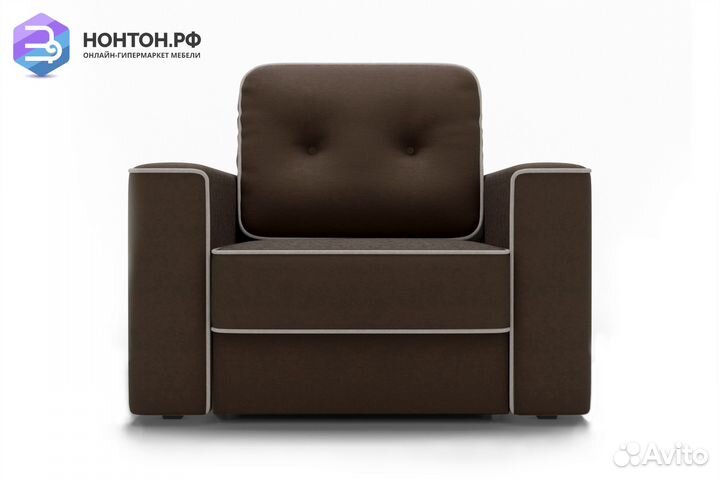Кресло еврокнижка Берген коричневое