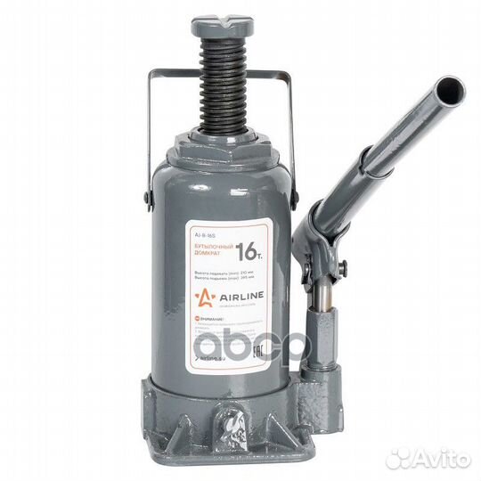 Домкрат бутылочный 16т s (min - 210 мм max - 395