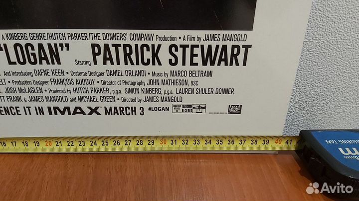 Постер фильма Логан (Logan), 60х40см. б/у