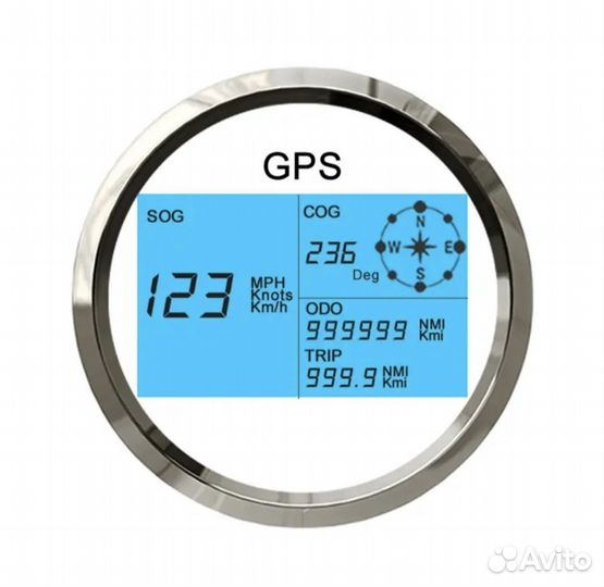 Электронный GPS спидометр для катера, лодки, авто