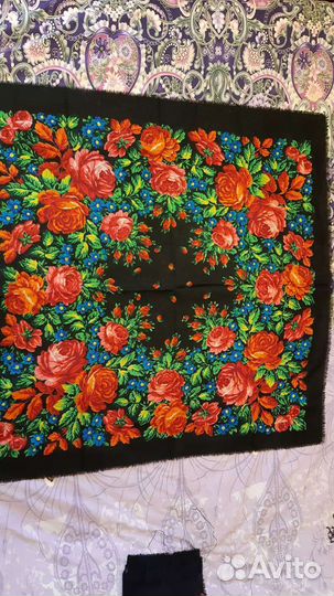 Павловопосадский платок шерсть