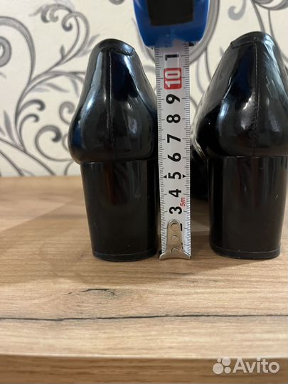 Туфли женские 37 черные лакированные кожа