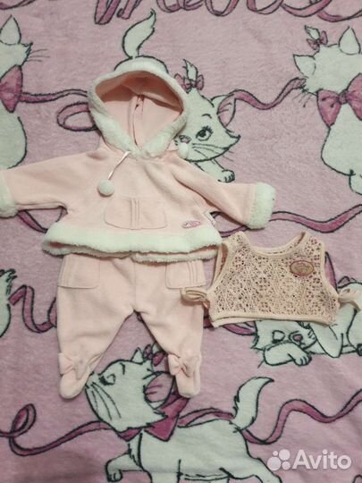 Санки беби Бон, сумка, зимний костюмы беби Анабель