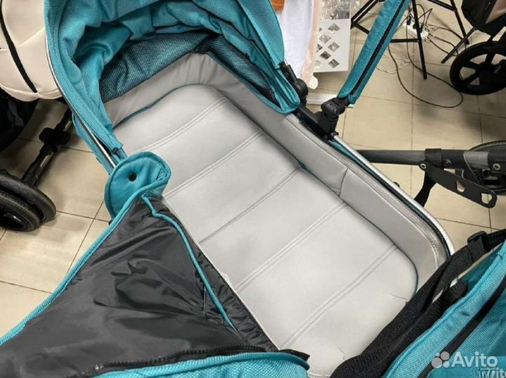 Коляска 2в1 трансформер Новая (синий)