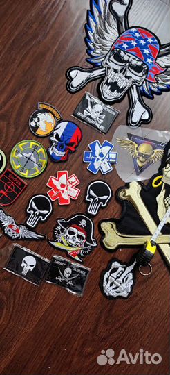 Нашивки,Патчи Байкерские черепа