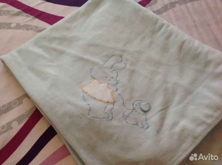 Одеяло флисовое, велюровое, комплект в кроватку