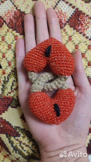 Вязаные сердечки