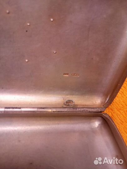 Портсигар серебро старинный 84 пробы