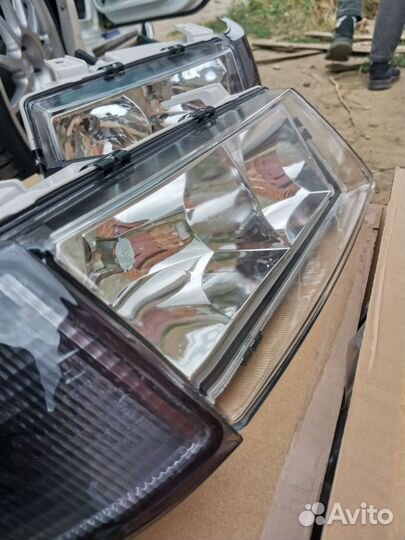 Фары Ваз 2110-2112, гладкое стекло, Black поворот