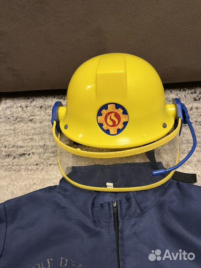 Форма пожарного с каской детская