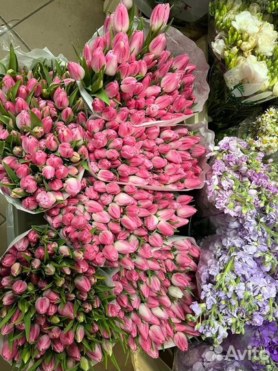 Тюльпаны к 8 марта готовые букеты