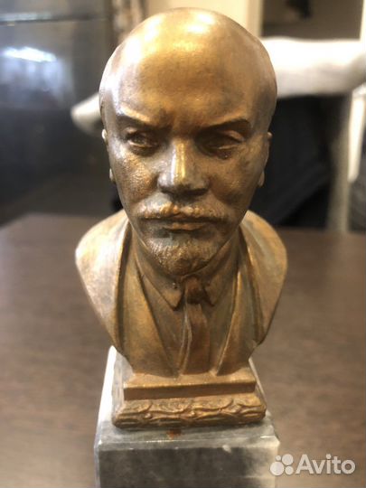 Бюст Ленина Бронза Мрамор 1955г. Оригинал