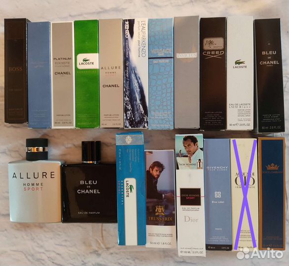 Женские и мужские духи в ассортименте