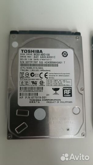 Жесткие диски/HDD 1 тб, 500 гб для ноутбуков и пк