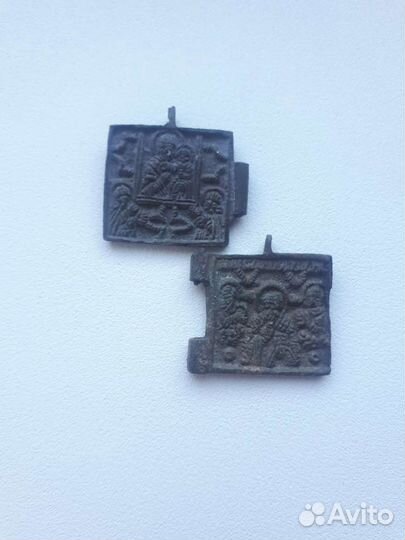 Солдатский складень крест икона