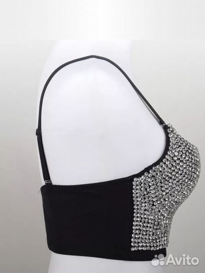 Топ корсет со стразами новый. Размер 34В