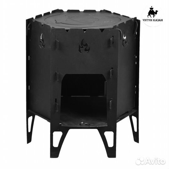 Печь разборная для казана походная 3мм