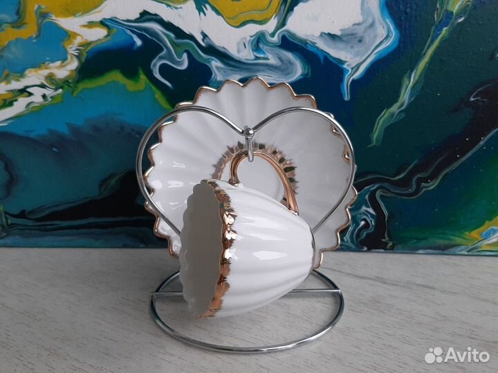 Кофейная чайная пара фарфор