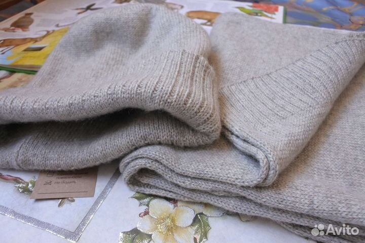 Шапка из шарф из 100 яка