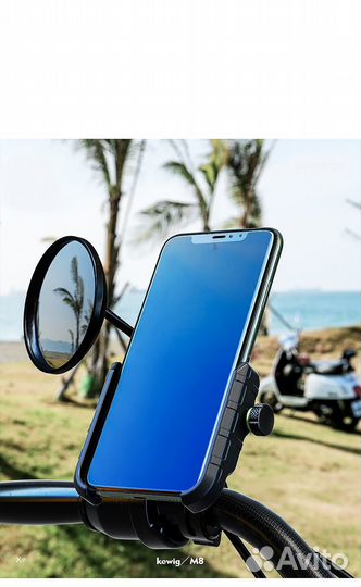 Держатель телефона на руль мотоцикла с зарядкой