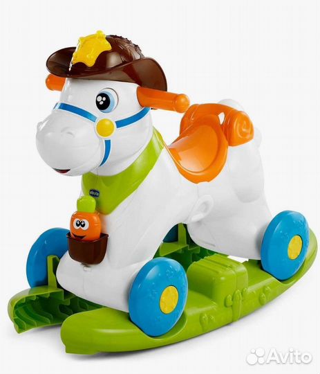 Лошадь качалка каталка Chicсo baby radeo