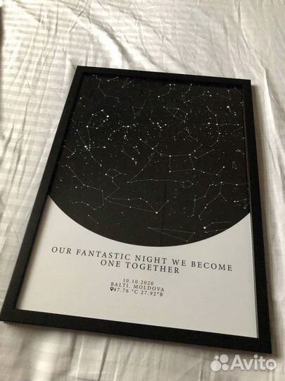 Подарок, карта звездного неба